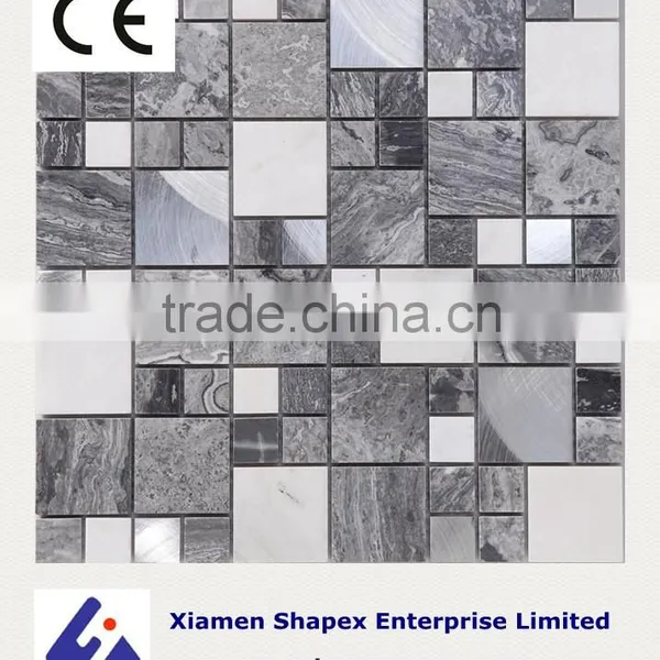 Ming Green Marble Stone Mosaic Tiles With Good Price for Sale photo-4