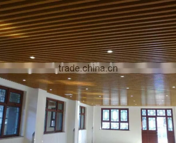 Decorative Waterproof Wood U-Baffle Aluminum Ceiling photo-2