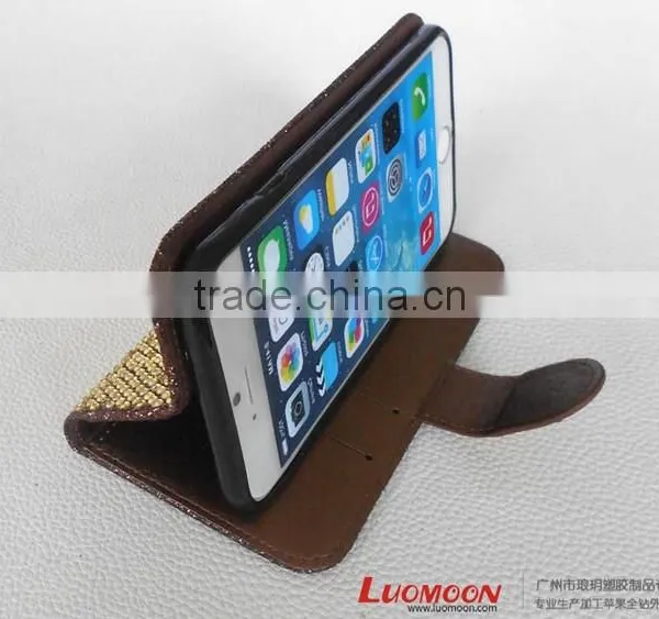 High Quality Diamond Leather Mobile Phone Case for IPhone 6 Phone 6 Plus photo-6