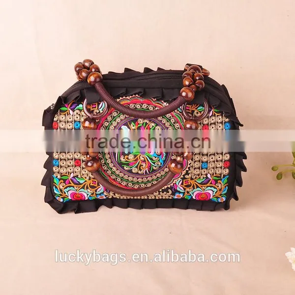 Hmong Tribal Vintage Boho Hobo Ethnic Embroidery Woman Handbag