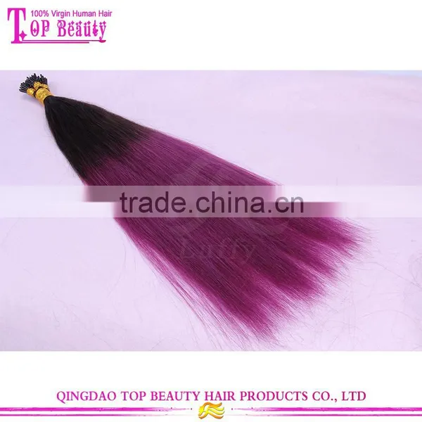 Cool Ombre Two Toned I Tip Hair Extensions Manufacturers Wholesale photo-4