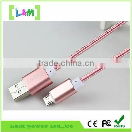 Metal Head Nylon Fiber USB Cable for IPhone /ipad/android photo-2