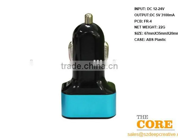 A3 Three USB Port Car Charger,3 Port Car Charger,cheap Car Usb Charger,Auto Charger photo-2