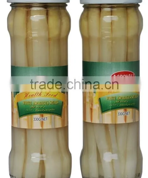 NEW CROP/ Canned White Asparagus Spears in Tall Glass Jars 370ml photo-3