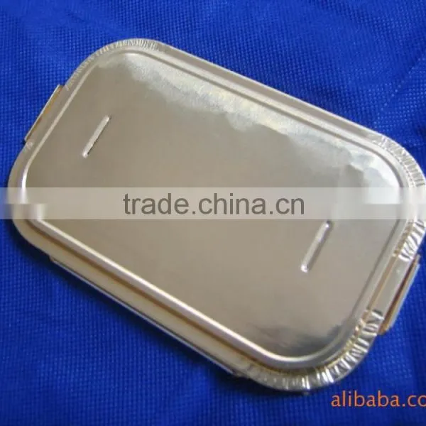 160*100*33mm Rectangle Smooth Airline Aluminum Foil Container For Food Packing