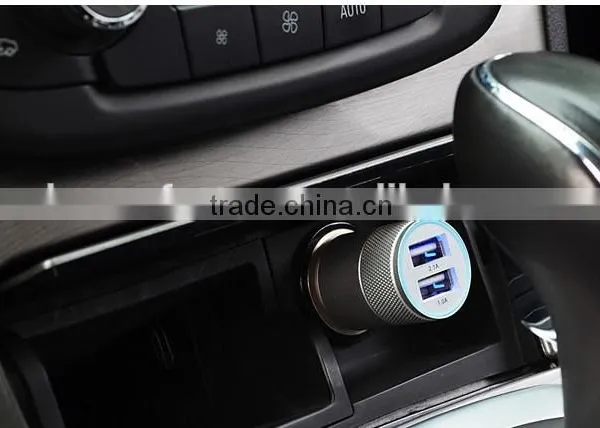 Mini New Colorful 2.1 A Double USB Aluminum Alloy Car Charger photo-3