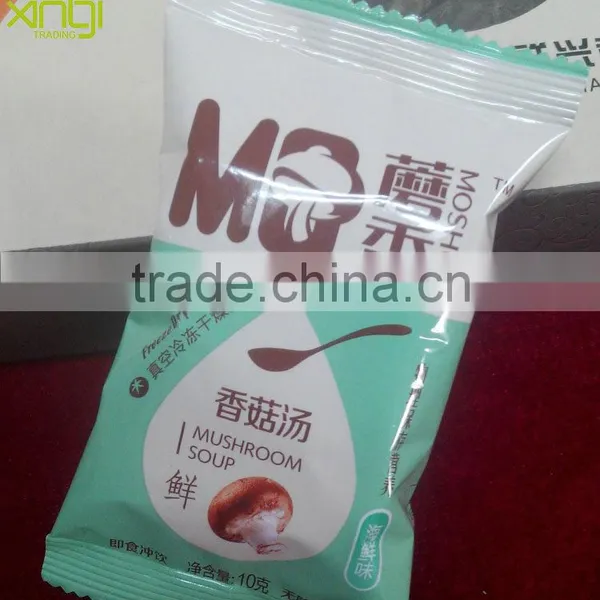MOSHOW Savory Freeze Dried 10g Bag Packed Seafood Flavour Instant Mushroom Soup photo-3