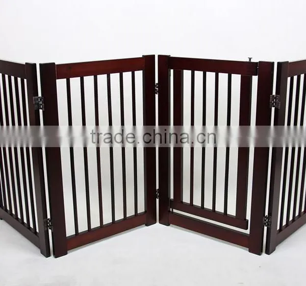 New Design Foldable Wooden Pet Gate Dog Fence photo-2