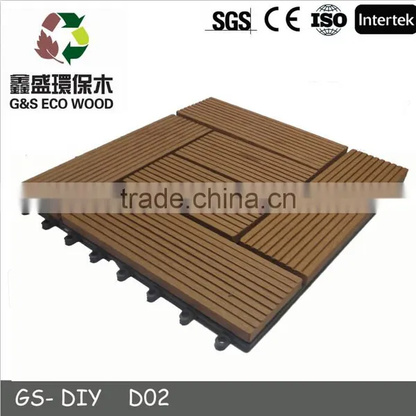 Outdoor Eco-friendly Composite Wpc Interlocking Decking Tiles Anti-slip Wpc Diy Flooring photo-6