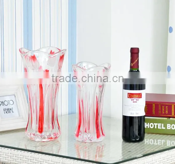 Beautiful Elegant Glass Vase With Flower Embossed, Glass Jardiniere ,glass Bottle photo-2