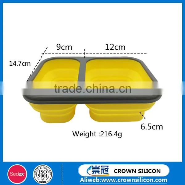 Portable Collapsible Silicone Lunch Box photo-3
