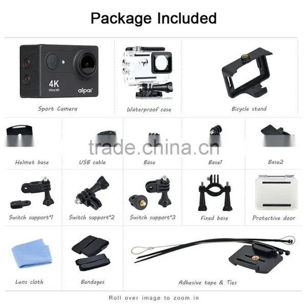 Aipal Hot Sale 40m 2.0 LCD Waterproof Sport Camera WIFI Action Camera Mini 1080P HD DV 4K Camera photo-6