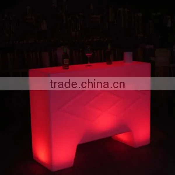 Straight Bar Counter With LED Lighting Rectangle LED Bar Counter photo-4
