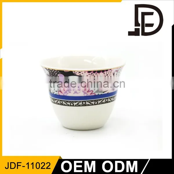 Hot Selling Ramadan Gift 12pcs Cawa Mini Cup and Saucers, White Espresso Cups Saucers photo-6