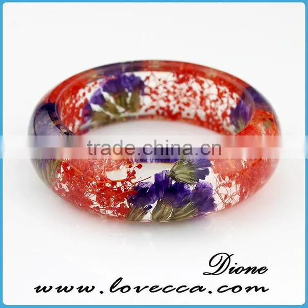 Wholesale Elegant Hand-made Resin Jewelry Real Flowers Bracelet photo-5