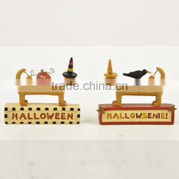 Custom Halloween Dressed Puppy Figurine With Pumpkin photo-2