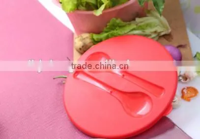 BFA Free Big Salad Bowl Set With Lid/plastic Big Salad Bowl Set With Fork photo-4