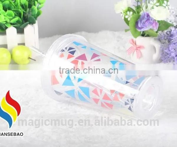 Double Wall 16oz Clear Plastic Coffee Mug photo-4