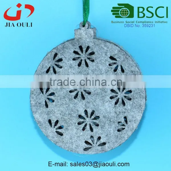 BSCI Audit Factory New Christmas Decorations Non-woven Felt LED Christmas Ball photo-2