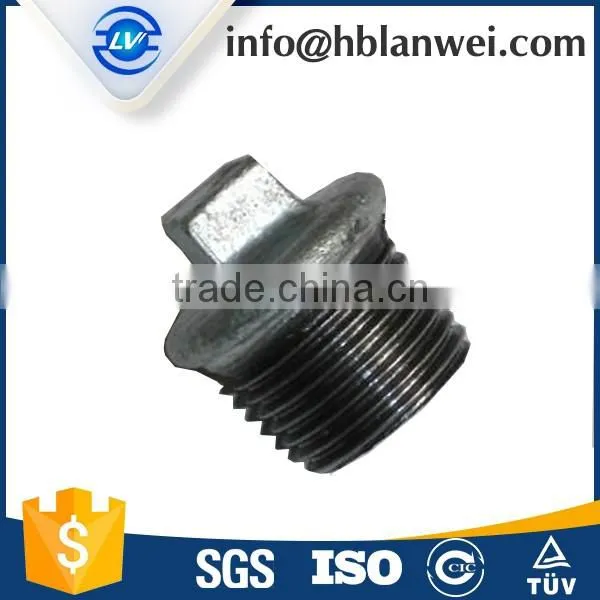 Youtube showed plug pipe fitting BS thread plug Malleable Iron Pipe Fittings