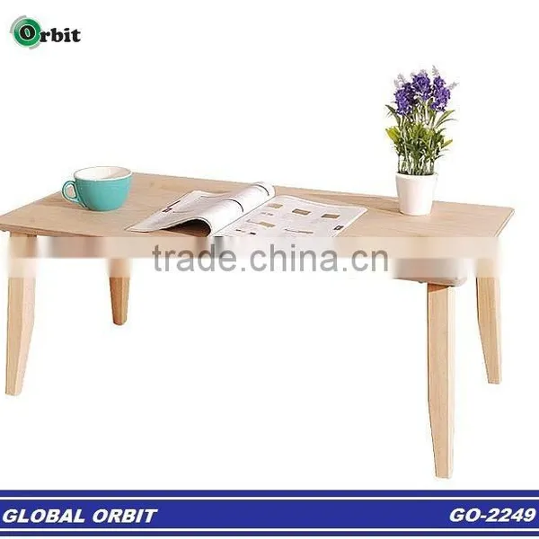Wooden Round Tea Table Coffee Table, Mdf Modern Wood Coffee Table photo-4