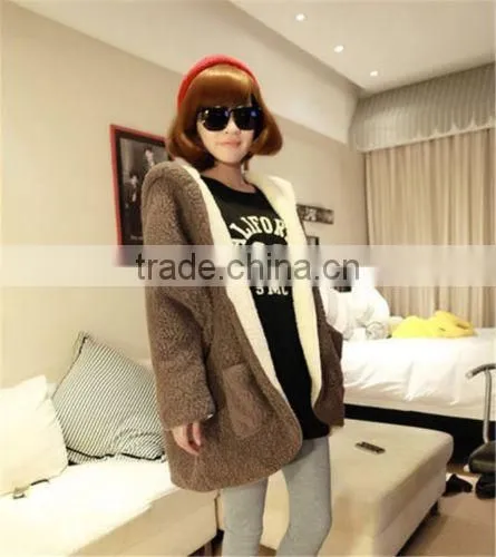 Hooded Cardigan Sweet Color Coat Jacket Tops New Long Sleeve Women Girl Dress photo-3