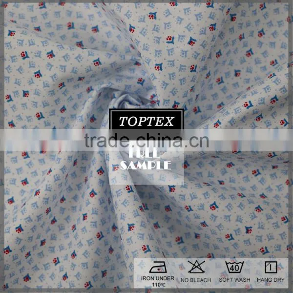 Cotton Elastic Poplin Printed Fabric for Shirt photo-4