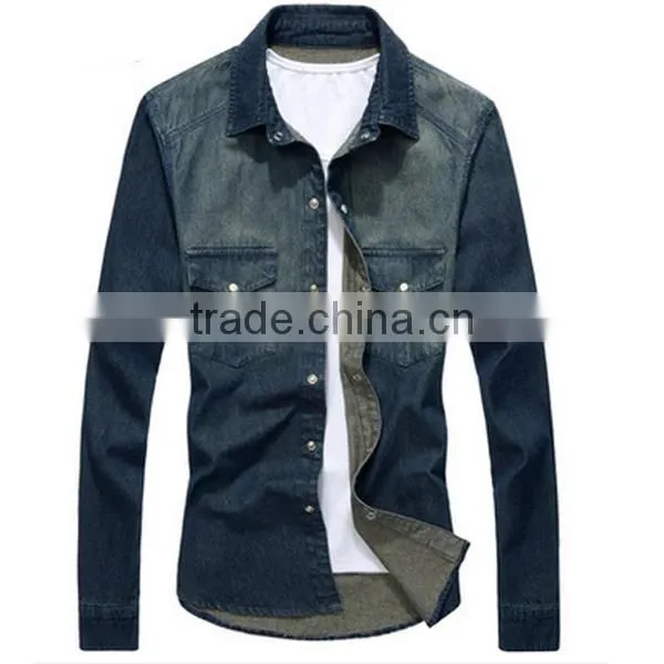 Custom Fashion Streetwear Adults Denim Shirts photo-4