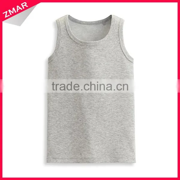Children Clothing Fashion Style Newest Design Custom Kids Wholesale Plain White Tank Top