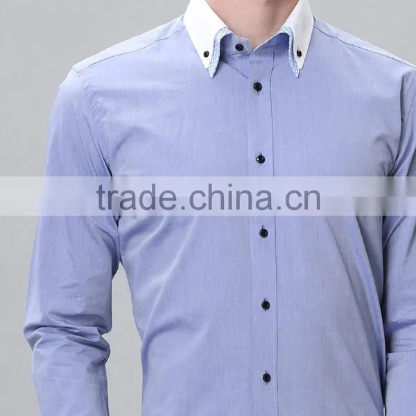 Long Sleeve Double Collar Fancy Shirts for Men Wholesale Men's Shirts photo-3
