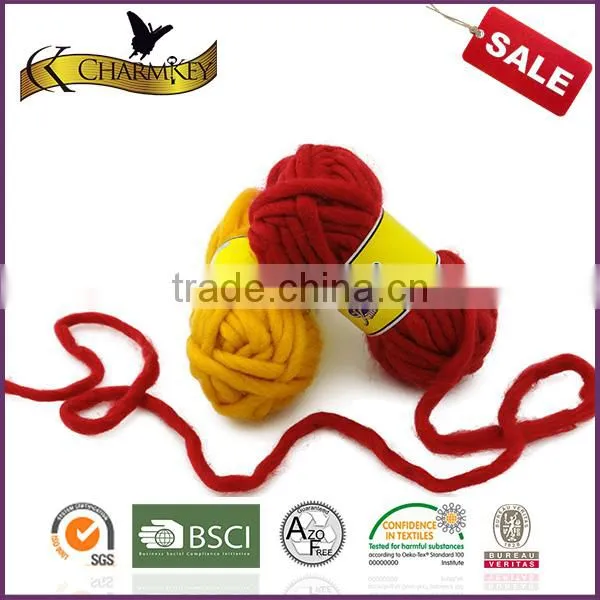 Charmkey Wholesale Hand Knitting Yarn Acrylic Polyester Thick Roving Yarn for Hats photo-4