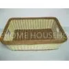 Washable Brown Rattan Laundry Basket Craft Square For Home