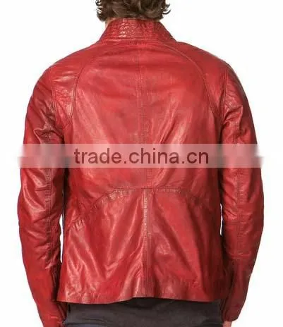 Bike Leather Jacket Hight Quality Sheep Skin Slim Fit photo-5