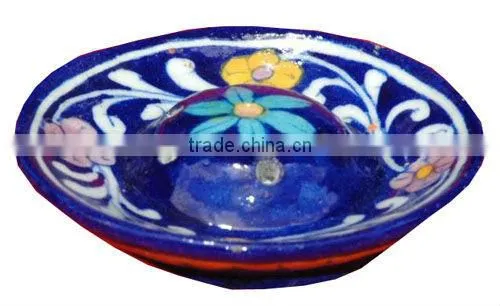 Blue Pottery Incense stand , Ceramic Incense stand