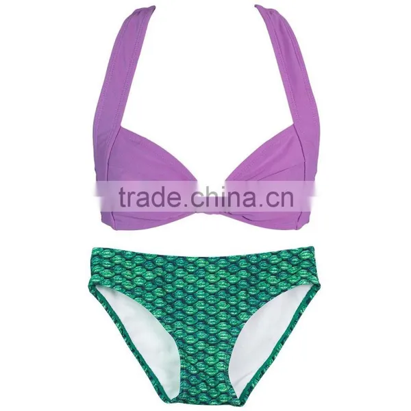 Women Swimwear Fishscales Mermaid Beachwear Bikini photo-5