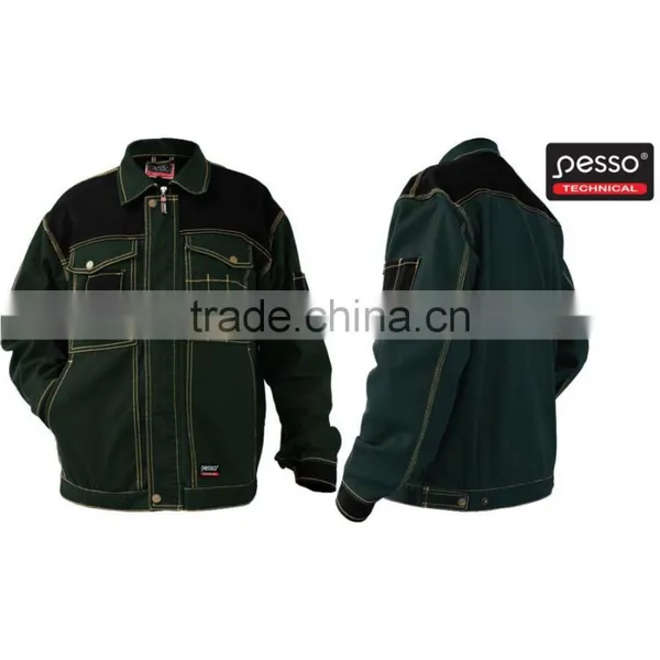 PESSO Canvas Polyester Cotton Green Workwear Bibpants photo-2