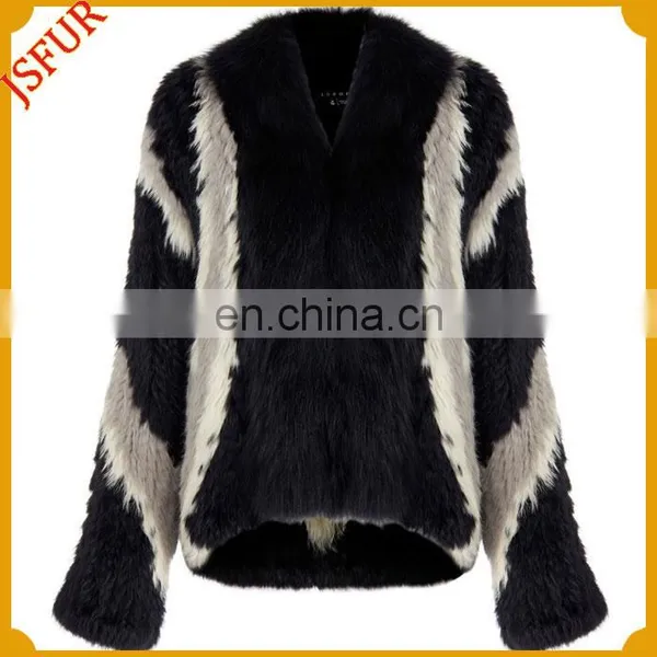 Genuine Rabbit Women Winter Warm Fashion Fur Coats photo-3