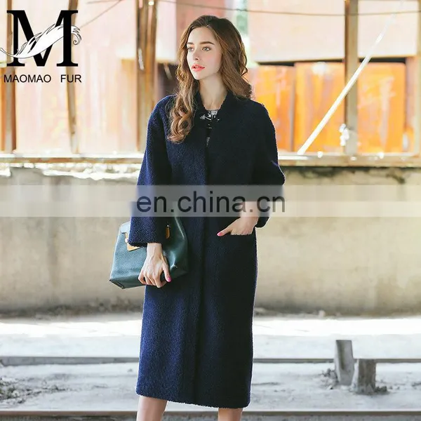 Hot Selling High Quality Wholesale Winter Sheepskin Women Long Leather Coat photo-5