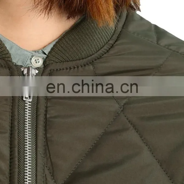Factory 100% Polyester Women Quilted Long Damiond Quilted Jacket photo-5