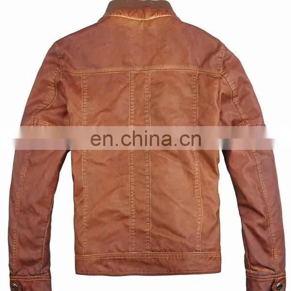 2015 New Model Designer Wholesale Leather Jacket photo-2