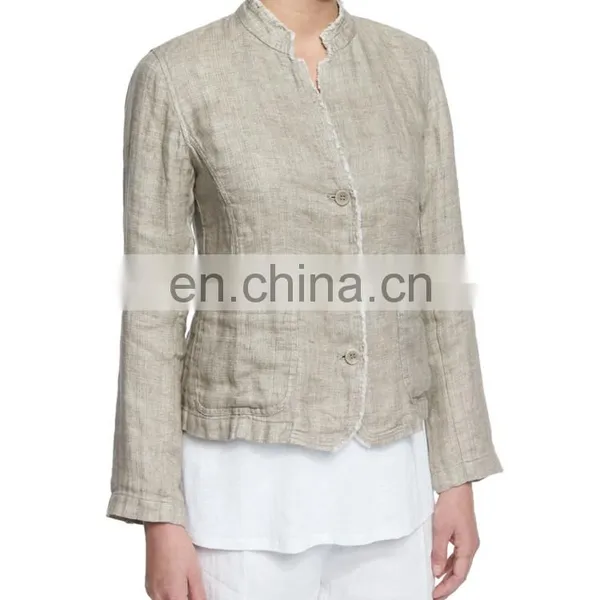 Italian Linen Women Winter Jacket photo-2