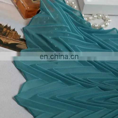 2015 Newest Style Fashion Desig Pure Color Machine Pleat Chiffon Warp photo-3