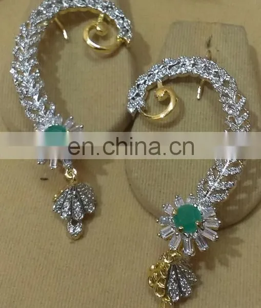 Cz Earrings Manufacturer , Cz Jewellery, Cubic Zircon Ear Jewelry Custom Design Making photo-6