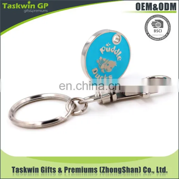 Hot Sell Promotional Trolley Coin Keyrings,Supermarket Coin Tokens Keychain. photo-5