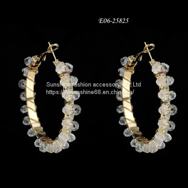 Hoop E06-25825. Оптовая продажа серьг, модные серьги, модные наборы ювелирных украшений