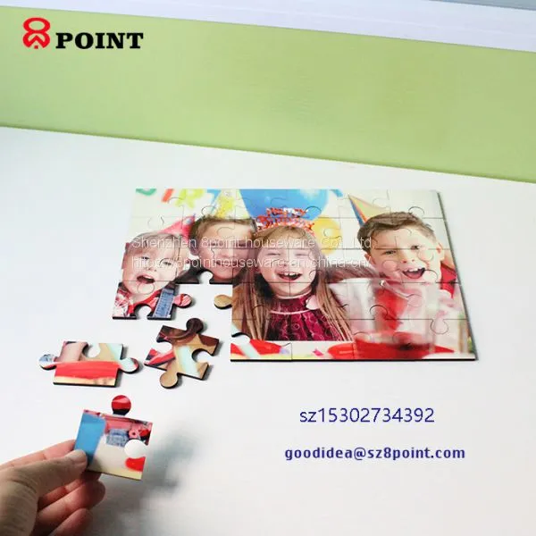 Wooden Sublimation Kids Puzzle Jigsaw Early Education Tool photo-4