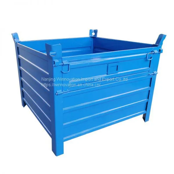 Box Type Steel Metal and Galvanized Stackable Pallet for Material Transfer photo-3