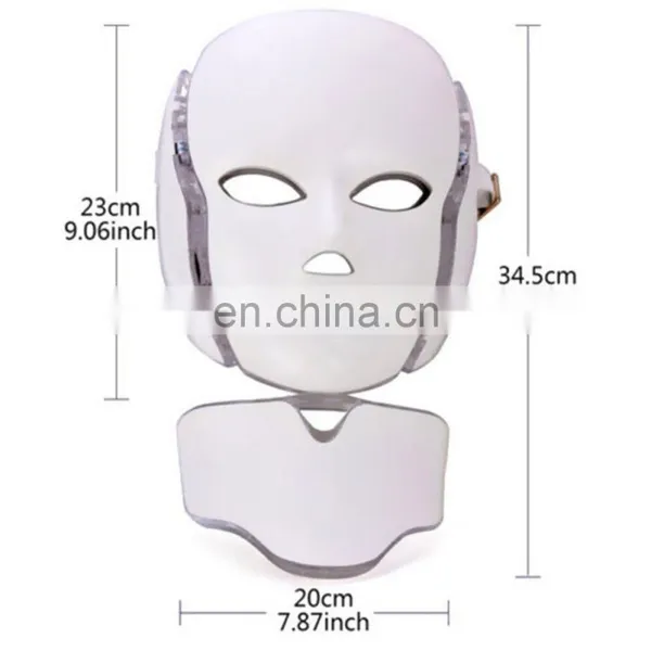 2021 New Facial Beauty Therapy 7 Colors Mask Led Neck Face Mask Led Mask photo-6