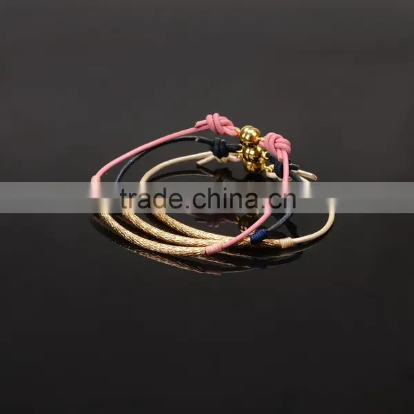 Hot New Products Brass Leather Bracelet Bio Magnetic Bracelet for Girl photo-3