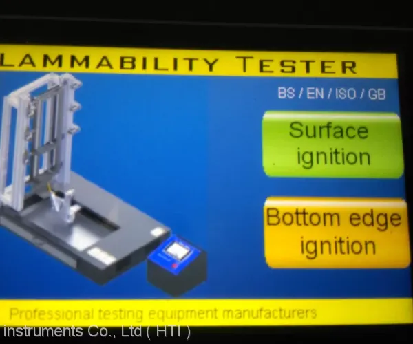ECE R118 Automatic Multi-Purpose Vertical Flammability Tester With Touch Screen Control photo-3